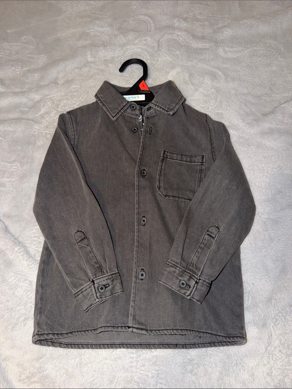 Gray Button-Up Jean Jacket